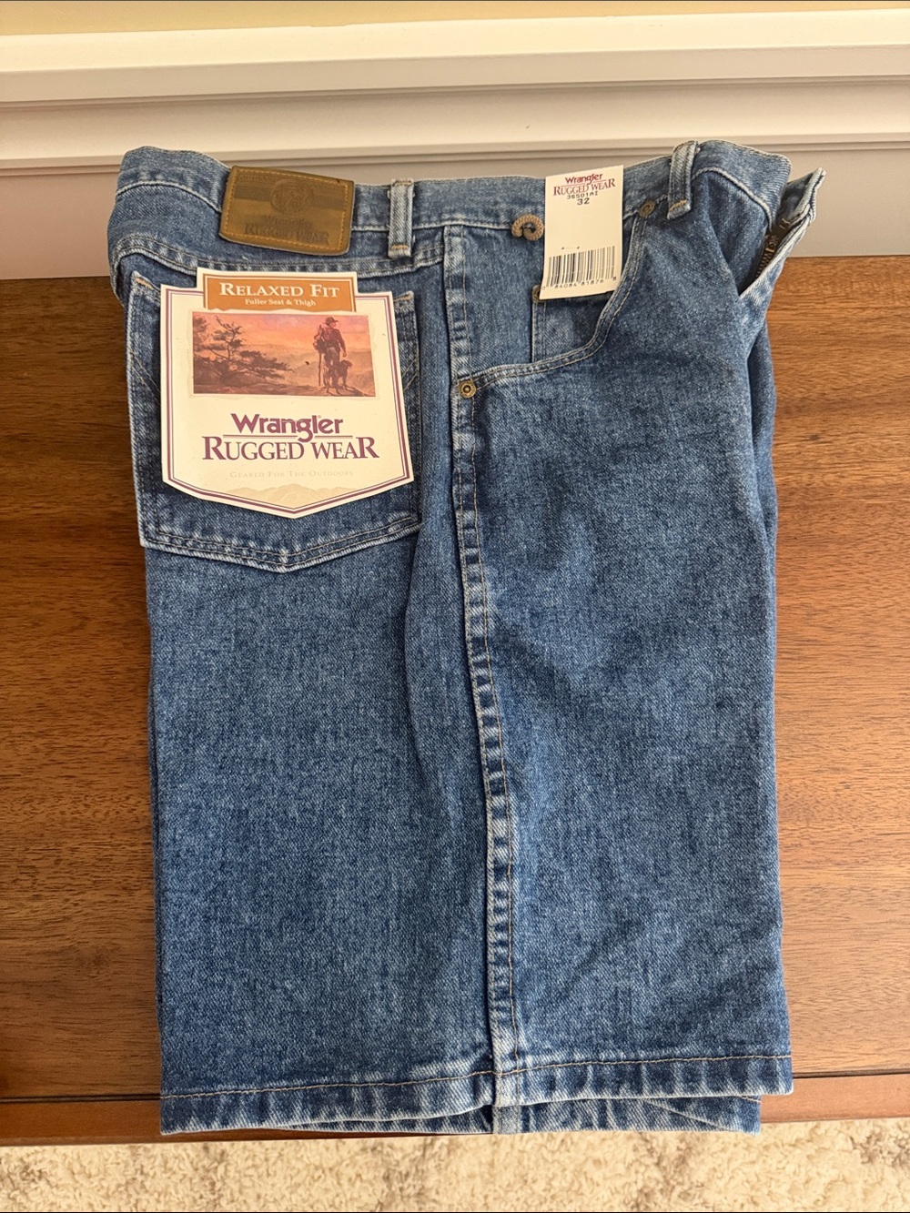 Wrangler Men's Relaxed Fit Blue Denim Jeans